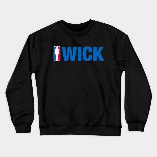 John Wick NBA (blue) Crewneck Sweatshirt by Fastbreak Breakfast